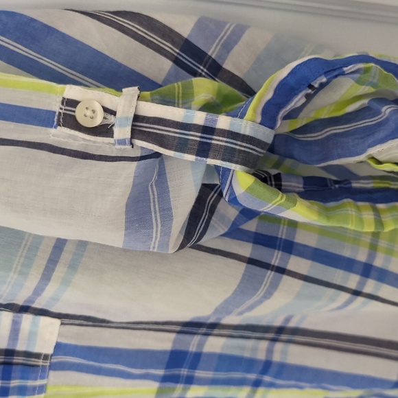 American Eagle Outfitters Favorite Shirt Sz 14 Plaid with Button Up Sleeves - Picture 3 of 6